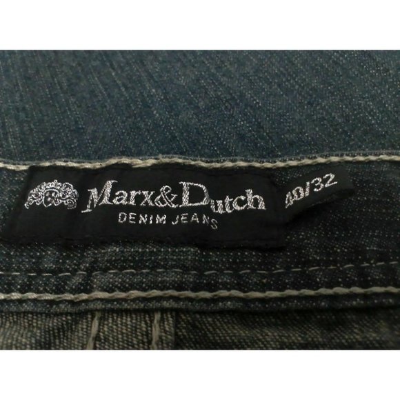 Marx & Dutch Unisex Jeans (40x32) Classic Fit Comfort Straight Legs Medium Wash - Picture 11 of 16